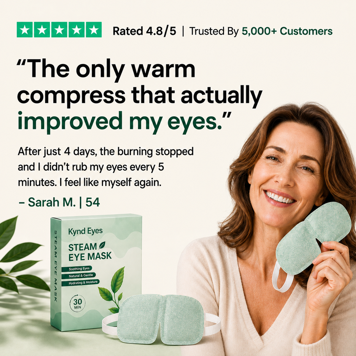 See More Comfortably With The Self Heating Warm Compress (30 Mins Of Heat)